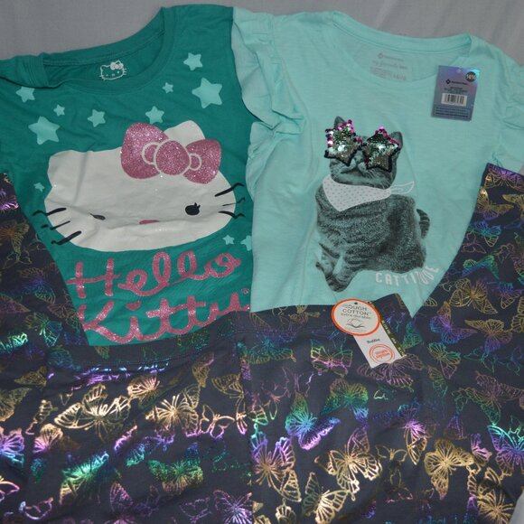 Girls 14/16 Hello Kitty cat  butterfly 3 pc bundle - Picture 1 of 5
